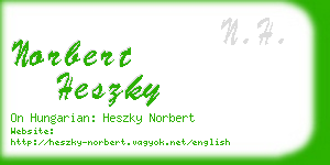 norbert heszky business card